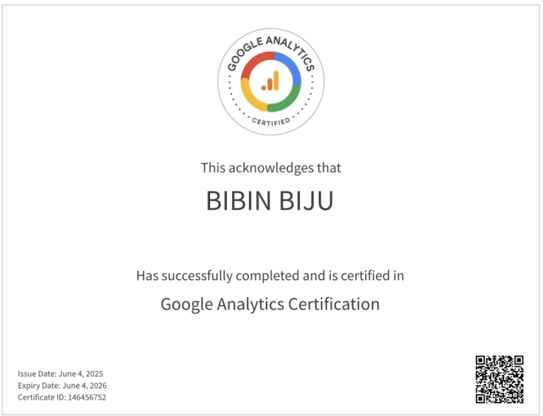 google analytics certificate 1